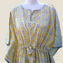 Load image into Gallery viewer, Yellow Lily- Cotton Summer Kaftan