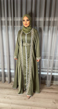 Load image into Gallery viewer, Zarah Kaftan set -Jade Green (Made on Order)