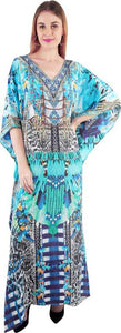 Blue Macaw - Printed Kaftan